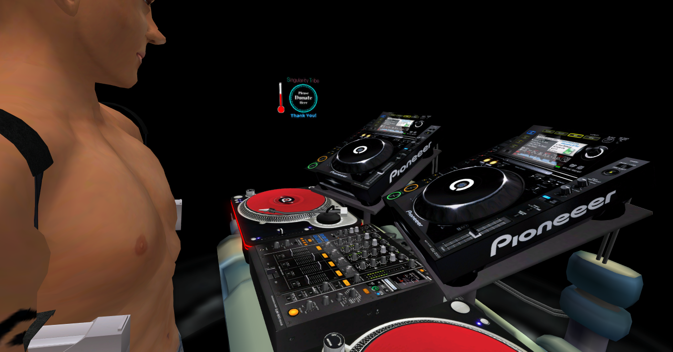 Crypto Musician DJing at the club